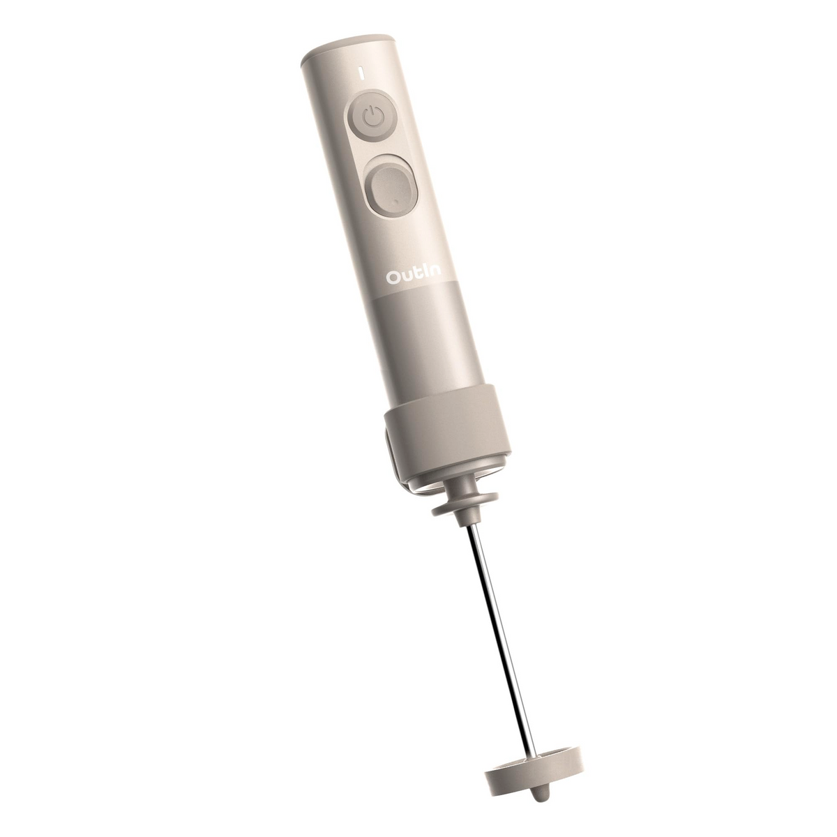 OutIn LattoGo milk frother in Starburst Silver