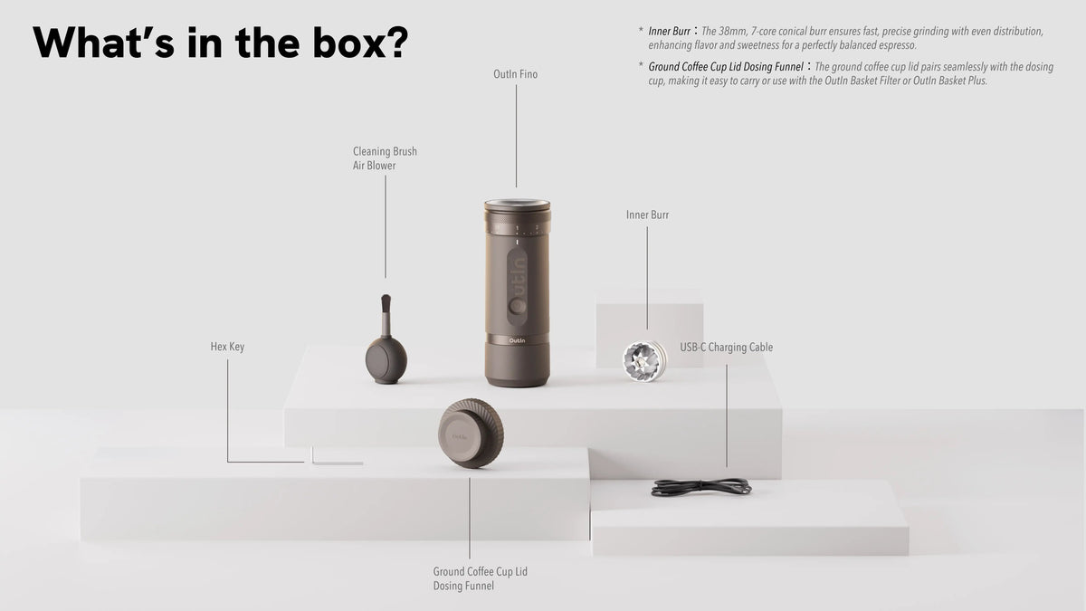 What is included with the OutIn Fino grinder