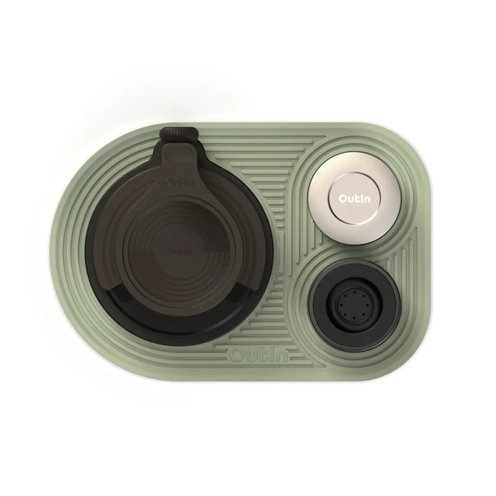 OutIn Silicone Coffee Mat drainage and grip detail